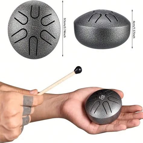 Buddha Stones Mini Steel Tongue Drum 3 Inch Sound Healing Drum Kit,Mini ...