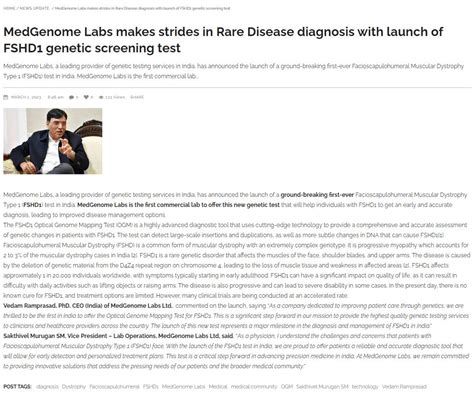 MedGenome Labs makes strides in Rare Disease diagnosis with launch of ...