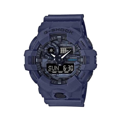 Casio G-Shock GA-700CA-2ADR Blue Analog-Digital Dial Blue Resin Strap ...