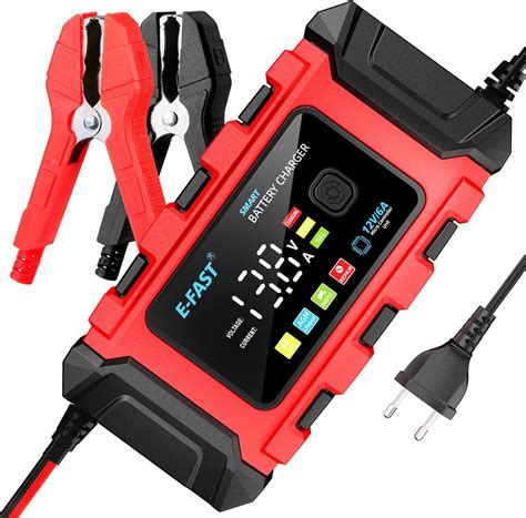 Car Battery Charger, 12V 6A Smart Battery Trickle Charger Automotive ...