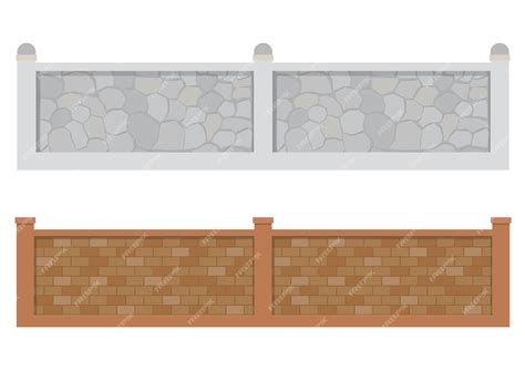 Wall fence set | Premium Vector