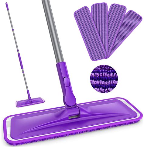 Amazon.com: Microfiber Mops for Floor Cleaning - BPAWA Flat Floor Mop ...