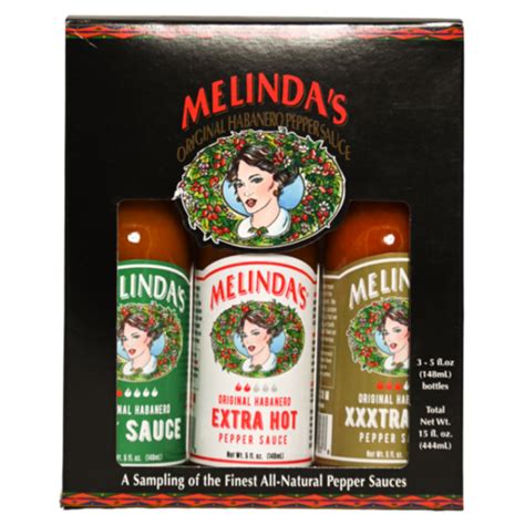 Melinda’s Hot Sauce Classics Original Extra Hot and XXXtra Hot Three ...