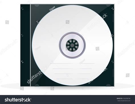 Cd Box Compact Disk Vector Drawing Stock Vector (Royalty Free) 256298746