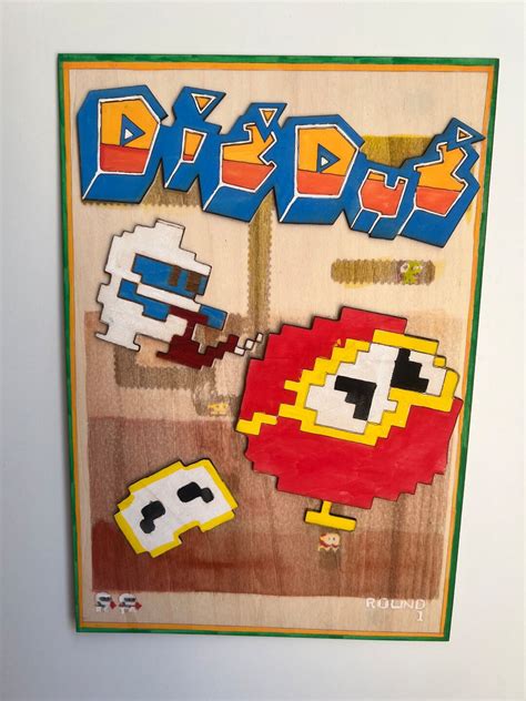 Dig Dug 3D Wooden Poster Sign Wooden 3D Laser Engraved Gamer Gift Wall ...
