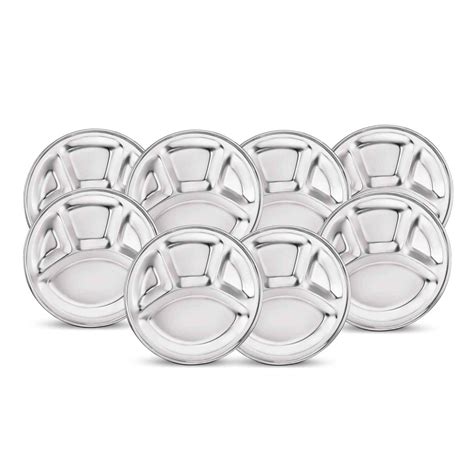 Classic Essentials Stainless Steel Round Plate – Set of 8 – Classic ...
