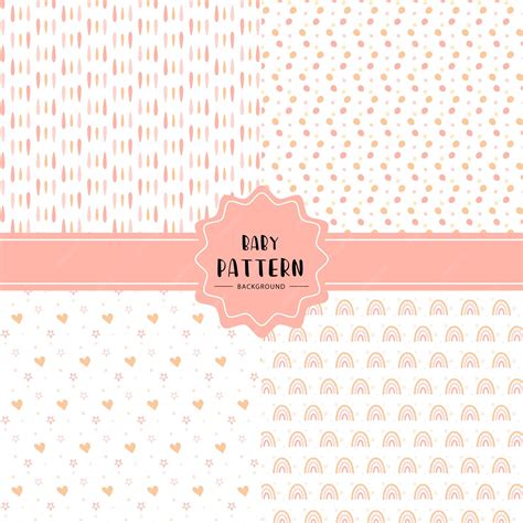 Premium Vector | Baby pattern backgrounds pastel color geometric textures
