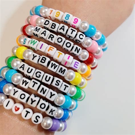 taylor swift beaded bracelets in 2023 | Diy bracelet designs, Taylor swift tour outfits ...