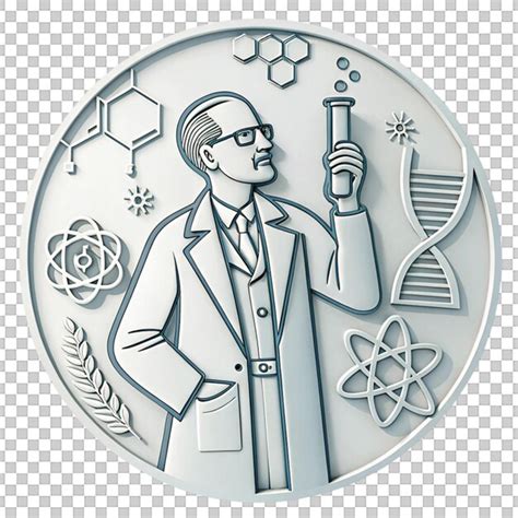 Biochemist 3d icon with intricate design isolated on white background ...