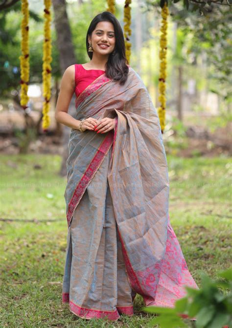 Silken Blush Saree – Inti Fashions