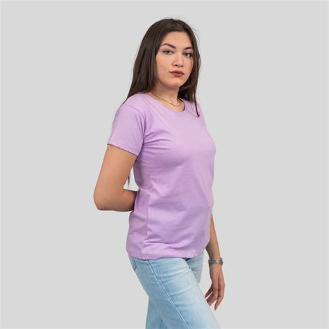 Lavish Lilac Solid T-shirt for Women – GlamZei