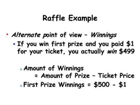 Image result for Random Variable Raffle Example