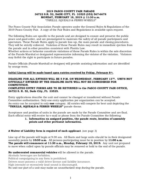 Fillable Online www.ourtownfla.comindex2019 Pasco County Fair and ...