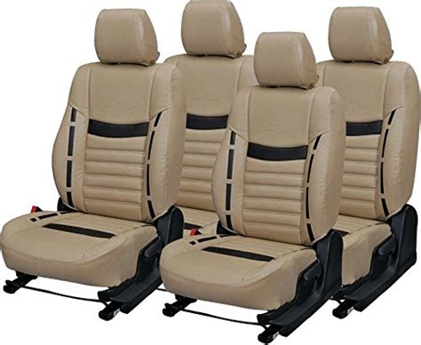 Khushal Faux Leather Designer Front and Back Car Seat Cover Set for ...