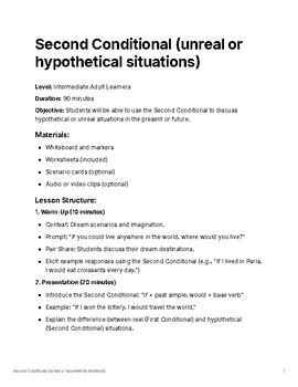 Image result for Second Conditional Lesson Plan