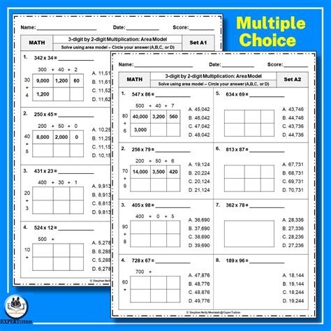 Area Model Multiplication Worksheets 的图像结果