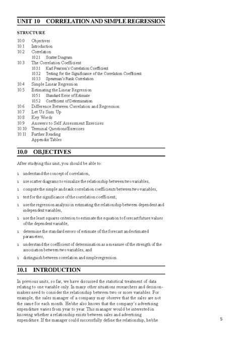 Block-3 MCO-3 Unit-10: Correlation & Simple Regression Techniques - Studocu