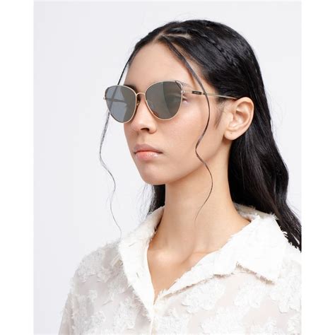 Buy Opium Eyewear Cat Eye Metal Frame Gold Full Rim Polycarbonate ...