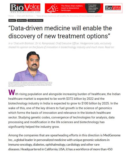 Data-driven medicine will enable the discovery of new treatment options ...