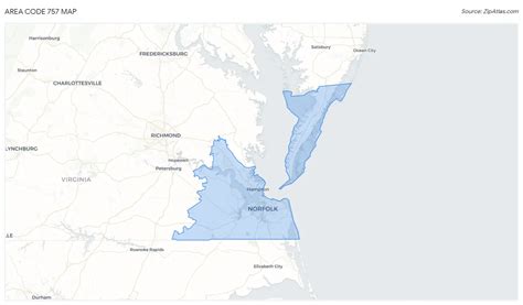 757 Area Code | Virginia | 2023 | Zip Atlas