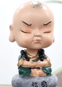 Shoppitara Buddha monk bobble head Decorative Showpiece - 11 cm Price ...