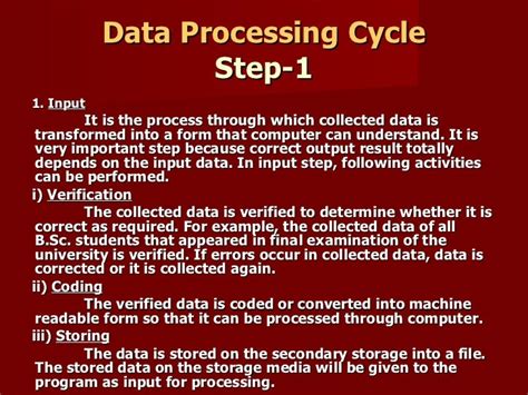 Image result for Data Processing Cycle Examples