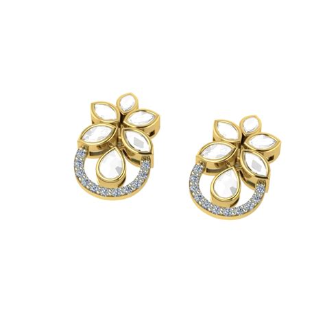 Pachai Diamond Earrings Online Jewellery Shopping India | Dishis ...