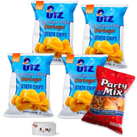 Utz Carolina Style BBQ Potato Chips (4, 2.75oz bags) - Sweet and Tangy ...