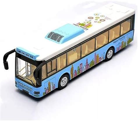 UKAXA Diecast Alloy Metal Long London Bus Open Door Light & Music Model ...