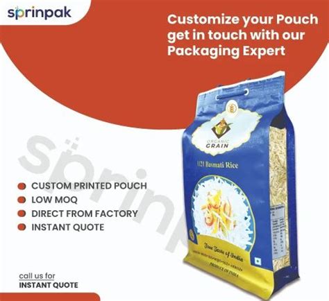 Plastic Laminated Pouches - Flat Bottom Pouch with Slider Zipper and ...