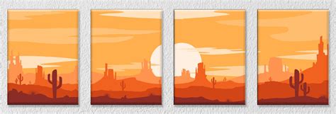 Sunset And Sunrise Wall Art 17, Set Of 4 – Myindianthings