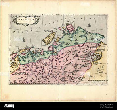 Map, Finmarchia, Willem Jansz Blaeu (1571-1638), Copperplate print Stock Photo - Alamy - willem janszoon map of australia