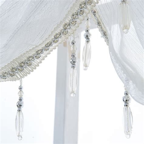 Buy Waterfall Window Valance Swags Sheer Curtains Rod Pocket Single ...