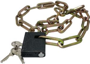 M MOD CON Heavy Stainless-Steel Chain with Medium Size Lock for Travel ...