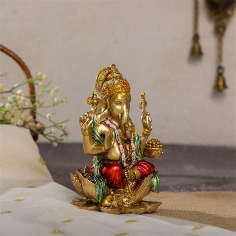 Lord Ganesh Ji Murti - Antique Finish | 7 Inches Vighnaharta Idol