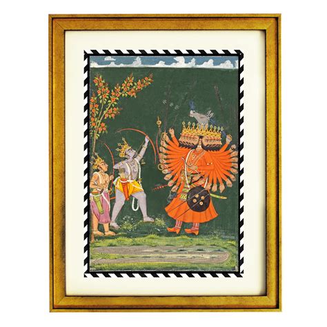 Rama and Lakshmana Fighting Ravana Art Print – Ikka Dukka Studio ...