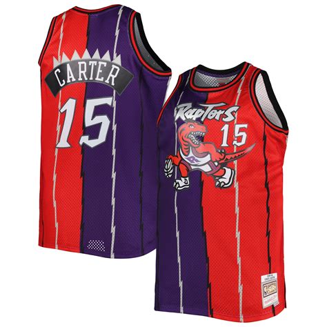 Men's Mitchell & Ness Vince Carter Purple/Red Toronto Raptors Big ...