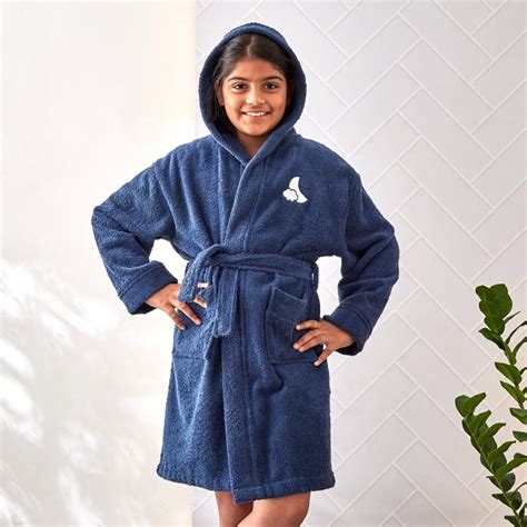 Buy Slate Space Cotton Kids Bathrobe from Home Centre at just INR 1499.0