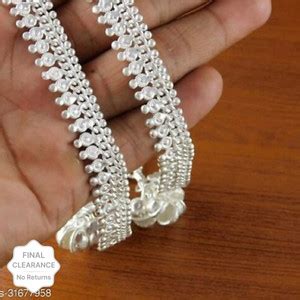 Silver Anklets - Upto 50% to 80% OFF on Anklets, Silver Payal Designs ...