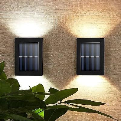 Homehop Solar Light Outdoor 6 Led Up and Down, Waterproof Wall lamp ...