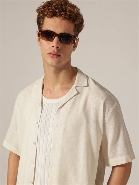 Buy Off White Drop Shoulder Oversized Casual Shirt - Relaxed Fit ...