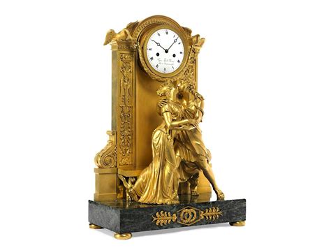 Large french classical mantel clock depicting Hero and Leander - Hampel ...