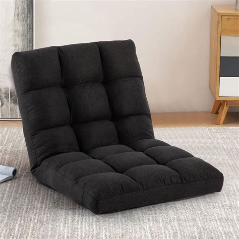 Floor Recliner Chair with Back Support, 6 Position Adjustable Sleeper ...