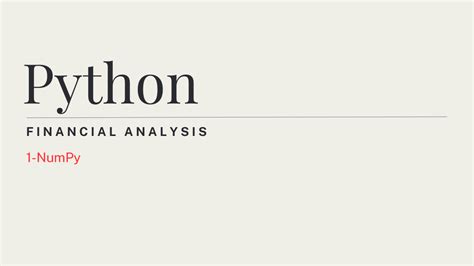 Image result for Python-Numpy Finance