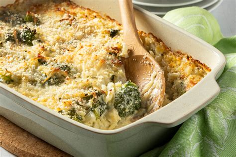 Cheesy Broccoli Orzo Casserole | Holy Recipe