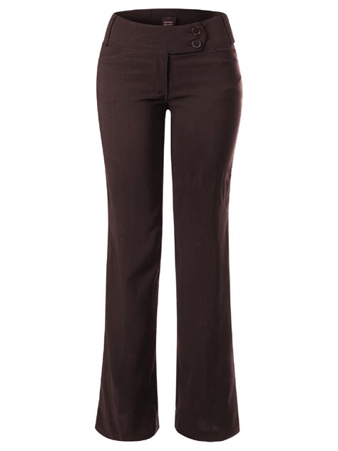 MixMatchy Women's High Waist Slim Boot-Cut Stretch Office Pants ...