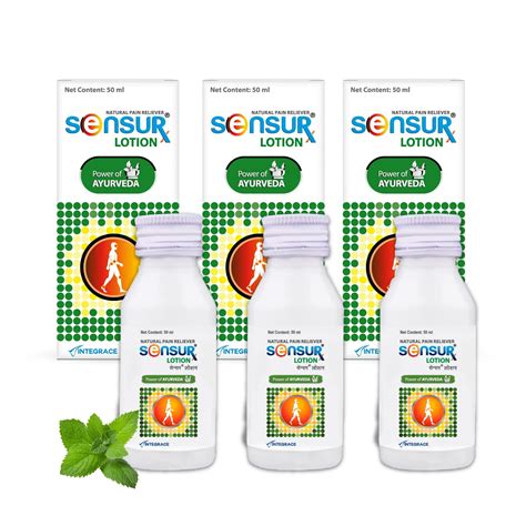 Sensur Natural & Ayurvedic Pain Relief Lotion - (50ml, Pack of 3)|Fast ...