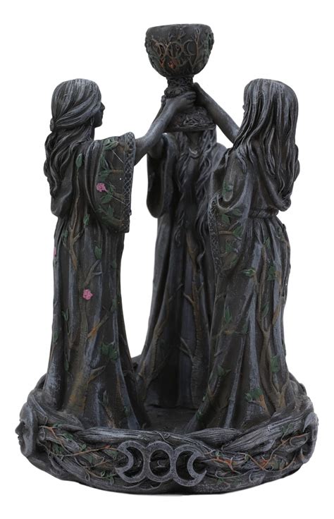 Ebros Gift Wicca Triple Goddess Young Maiden Expecting Mother and Old ...