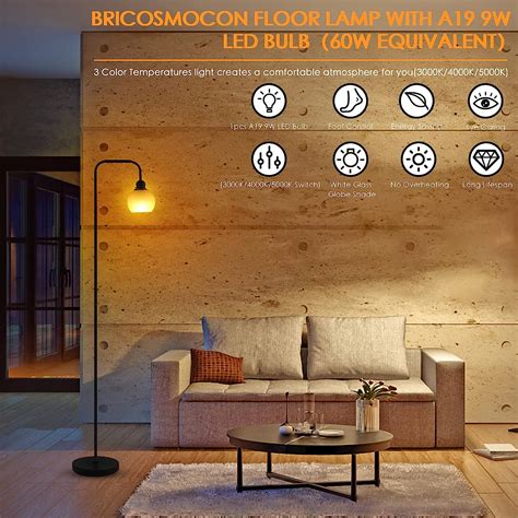 Buy Modern Floor Lamp for Living Room with 3 Color Temperatures LED ...