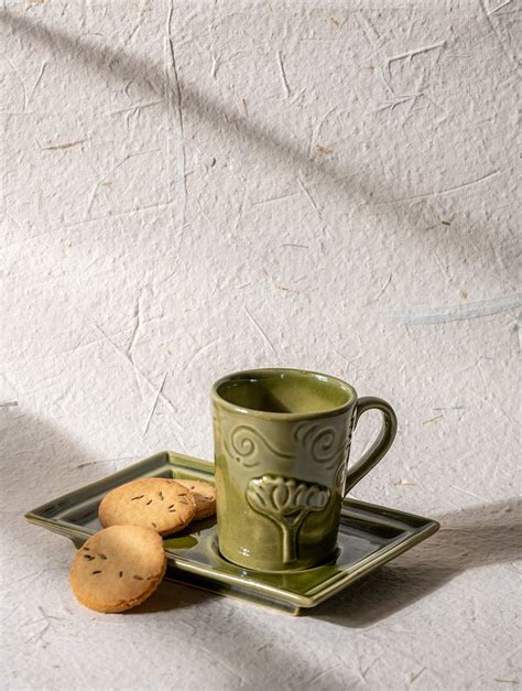 Breeze Mug Plate Set - Olive – The Table Fable
